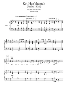 商品为SSA 三声部合唱线谱 Kol Han'shamah  童声合唱+钢琴谱 有试听-云音圈