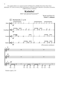 商品为SSA 三声部合唱线谱 Kuimba 非洲风格 童声女声合唱谱 有试听-云音圈