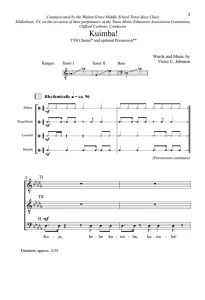 商品为TTB 三声部合唱线谱 Kuimba 非洲风格 男声合唱谱 有试听-云音圈