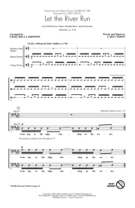 商品为SATB 四声部合唱线谱 Let the River Run 约翰逊版 混声合唱谱 有试听-云音圈