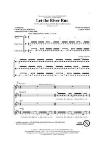 商品为SSAA 四声部合唱线谱 Let the River Run 约翰逊版 童声女声合唱谱  有试听-云音圈