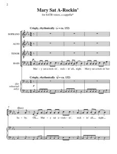 商品为SATB 四声部合唱线谱 Mary Sat A-Rockin' 吉尔平版 阿卡贝拉 混声无伴奏合唱谱 有试听-云音圈