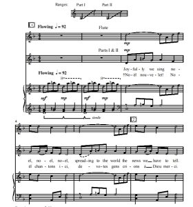 商品为SSA 三声部合唱线谱 Noel, Noel 童声女声圣诞合唱谱 有试听-云音圈