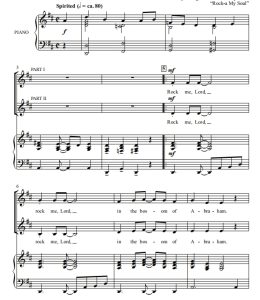 商品为SA 二声部合唱线谱 Rock Me, Lord 童声女声合唱谱 有试听-云音圈