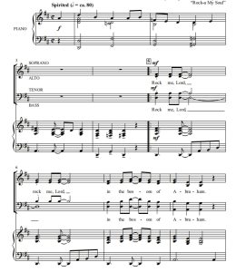商品为SATB 四声部合唱线谱 Rock Me, Lord  混声合唱谱 有试听-云音圈