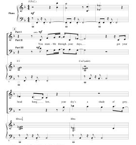 商品为SAB 三声部合唱线谱 马戏之王 Come Alive 混声合唱谱 有试听-云音圈