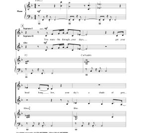 商品为SSA 三声部合唱线谱 马戏之王 Come Alive 童声女声合唱谱 有试听-云音圈