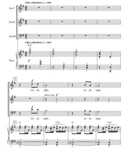 商品为SAB 三声部合唱线谱 Shake Them 'Simmons Down 美国民歌 克罗克版 混声合唱谱 有试听-云音圈