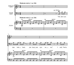 商品为SATB 四声部合唱线谱 Shut Up And Dance  贝克版 混声流行合唱谱 有试听-云音圈