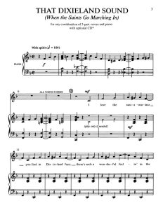 商品为SSA 三声部合唱线谱 That Dixieland Sound 爵士风格 童声女声合唱+钢琴谱 有试听-云音圈