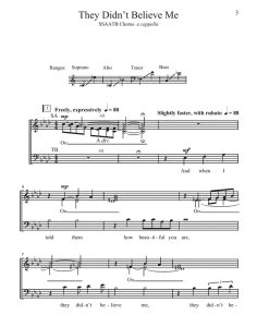 商品为SSAATB 六声部合唱线谱 They Didn't Believe Me 阿卡贝拉 斯佩伐克版 无伴奏混声合唱 有试听-云音圈