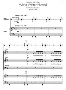 商品为SAB 三声部合唱线谱 White Winter Hymnal 爱默生版 混声合唱+肢体打击乐+钢琴谱 有试听-云音圈