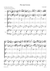 一步之遥 Por Una Cabeza 四小提琴+大提琴+钢琴六重奏  总谱+分谱-云音圈