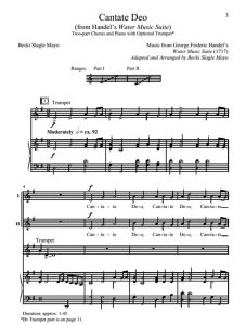 商品为SA 二声部合唱线谱 亨德尔 Cantate Deo 梅奥版  童声女声合唱谱 有试听-云音圈