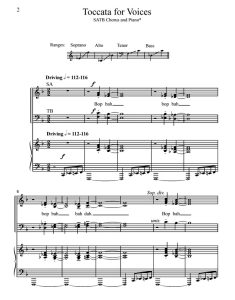 商品为SATB 四声部合唱线谱 人声托卡塔 Toccata For Voices 斯佩伐克版 混声合唱谱 有试听-云音圈