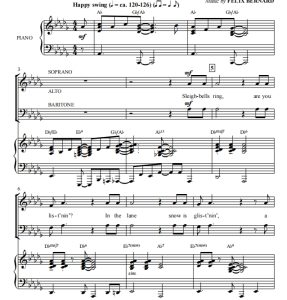 商品为SAB 三声部合唱线谱 冬日仙境 Winter Wonderland 科比肖版 混声合唱谱 有试听-云音圈