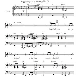 商品为SSA 三声部合唱线谱 冬日仙境 Winter Wonderland 科比肖版 童声女声合唱谱 有试听-云音圈