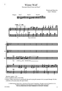 商品为SAB 三声部合唱线谱 冬狼 Winter Wolf 混声合唱谱 有试听-云音圈