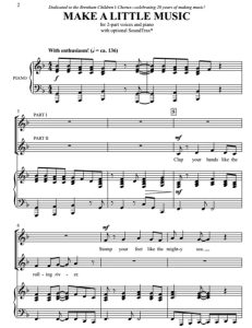 商品为SA 二声部合唱线谱 创作点儿音乐 Make a Little Music 贝克版 童声女声合唱谱 有试听-云音圈