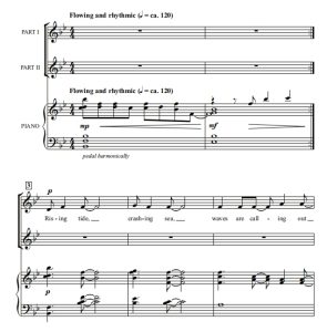 商品为SA 二声部合唱线谱 回到大海去 Come Back to the Sea 瓦戈纳版 童声女声合唱谱 有试听-云音圈