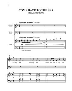 商品为SATB 四声部合唱线谱 回到大海去 Come Back to the Sea 瓦戈纳版 混声合唱谱 有试听-云音圈