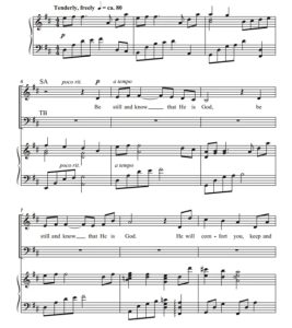 商品为合唱线谱 在宁静中领悟 Be Still and Know 约翰逊版 SATB 四声部混声合唱  有试听-云音圈