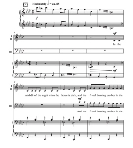 商品为合唱线谱 夜半鬼怪 SAB 三声部混声合唱  有试听-云音圈