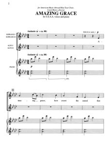 商品为SSAA 四声部合唱线谱 奇异恩典 Amazing Grace 阿特豪斯版  童声女声合唱谱 有试听-云音圈