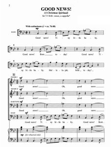商品为TTBB 四声部合唱线谱 好消息 Good News! 阿卡贝拉 男声无伴奏合唱谱 有试听-云音圈