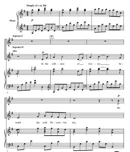 商品为SSA 三声部合唱线谱 寂静的冬天 In The Stillness of Winter 童声女声合唱谱 有试听-云音圈