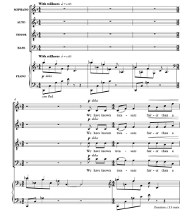 商品为合唱线谱 心灵的真实 The Real of Heart 四声部混声合唱SATB+钢琴 有试听-云音圈