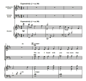 商品为合唱线谱 我听到的音乐 Music I Heard SATB 四声部混声合唱  有试听-云音圈