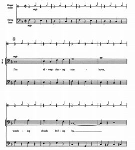 商品为合唱线谱 我总是追逐彩虹 I'm Always Chasing Rainbows 摩尔版 阿卡贝拉 四声部无伴奏混声合唱  有试听-云音圈