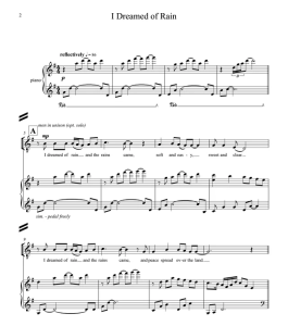 商品为合唱线谱 我梦见了雨 I Dreamed of Rain SATB 四声部混声合唱 有试听-云音圈
