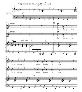 商品为SA 二声部合唱线谱 扣好你的大衣 Button Up Your Overcoat 泽格里版 爵士风格  童声女声合唱+钢琴谱 有试听-云音圈