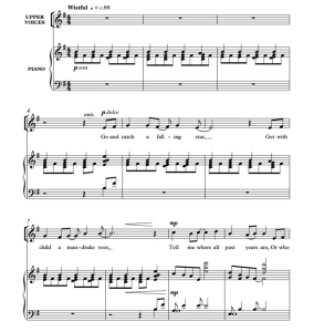 商品为合唱线谱 抓住一颗流星 Catch A Falling Star 奇科特版 三声部童声女声合唱SSA+钢琴 有试听-云音圈