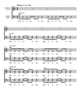 商品为SATB 四声部合唱线谱 拍手歌 Plaudite Manibus 阿卡贝拉 无伴奏混声合唱谱 有试听-云音圈