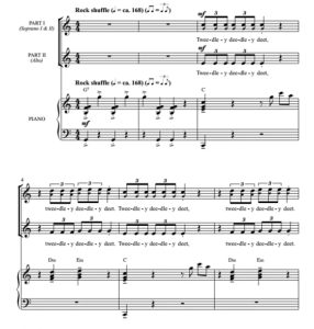 商品为合唱线谱 摇滚知更鸟 Rockin' Robin 贝克版 二部童声女声 有试听-云音圈