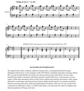 商品为SA 二声部合唱线谱 摩天轮 The Ferris Wheel  童声女声合唱+钢琴谱 有试听-云音圈