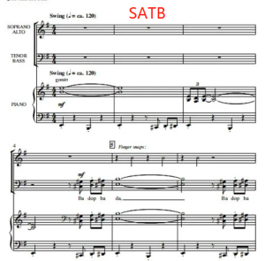 商品为SATB 四声部合唱线谱 曼西尼 粉红豹 The Pink Panther 阿特豪斯版 混声爵士合唱谱 有试听-云音圈