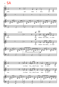 商品为SA 二声部合唱线谱 梦想成真 Dreams Were Made to Come True 童声女声合唱谱 有试听-云音圈