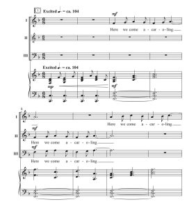 商品为SAB 三声部合唱线谱 欢乐叮当圣诞歌串烧 A Jolly, Jingling Carol Medley 吉尔平版  混声合唱谱 有试听-云音圈