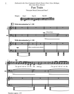 商品为SAB 三声部合唱线谱 欢乐小火车 Fun Train 混声合唱谱 有试听-云音圈