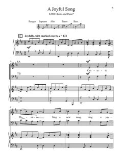 商品为SATB 四声部合唱线谱 欢歌 A Joyful Song 莱特福特版 混声合唱谱 有试听-云音圈