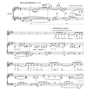 商品为合唱线谱 永远的花 SATB 四声部混声合唱 有试听-云音圈