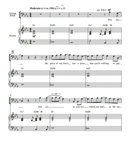 商品为SATB 四声部合唱线谱 汉密尔顿 You'll Be Back 贝克版 混声合唱谱 有试听-云音圈