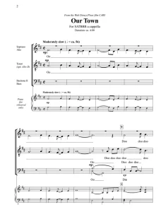 商品为SATBBB 六声部合唱线谱 汽车总动员 Our Town 阿卡贝拉 无伴奏混声合唱谱 有试听-云音圈