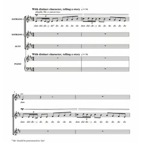 商品为SSA 三声部合唱线谱 爱丽丝 Alice  童声女声合唱SSA+钢琴谱 有试听-云音圈