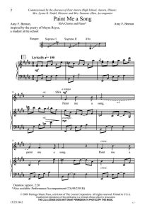 商品为SSA 三声部合唱线谱 给我画首歌 Paint Me A Song  童声女声合唱+钢琴谱 有试听-云音圈