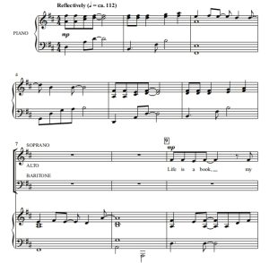 商品为SAB 三声部合唱线谱 翻开这一页 Turning the Page  混声合唱谱 有试听-云音圈